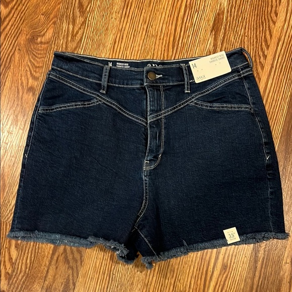 a.n.a Blue Jean Shorts High-Waisted Raw Hem - Picture 1 of 4